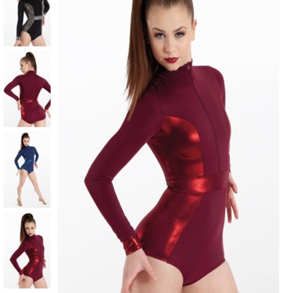 Metallic Zip Front Leotard by Balera Dance Costume